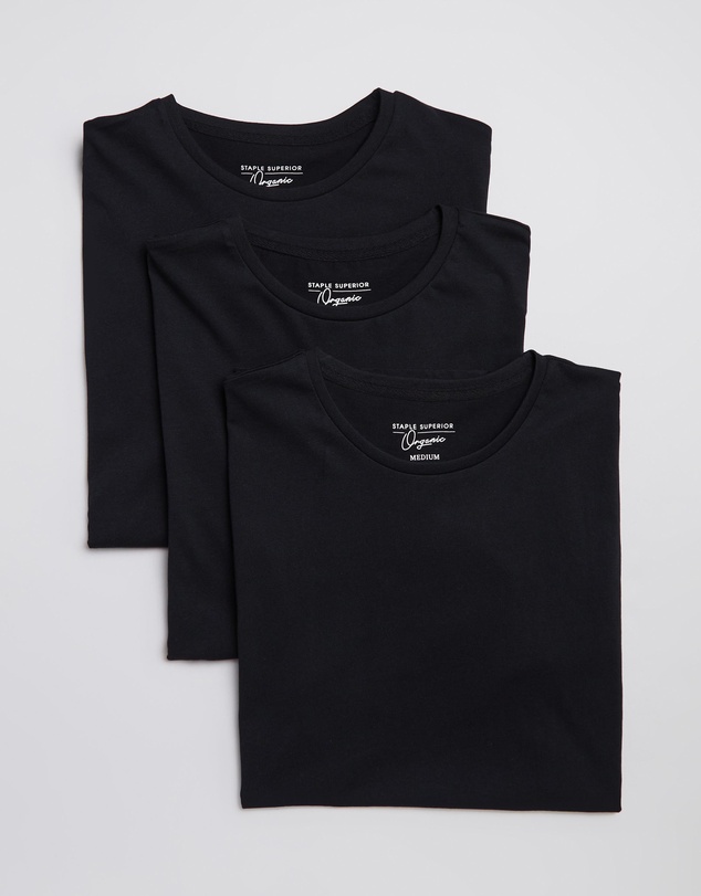 Staple Superior - Organic Basic Slim Fit Tee 3-Pack