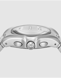 Diesel - D-Curve Silver Tone Chronograph Watches