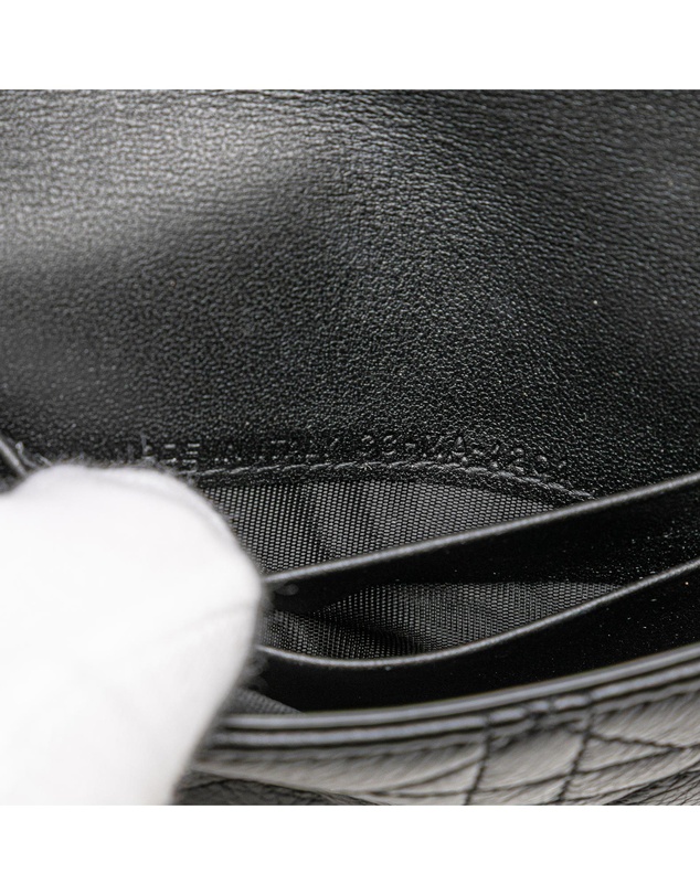 Dior - Pre-Loved Calfskin Cannage Caro Chain Belt Bag