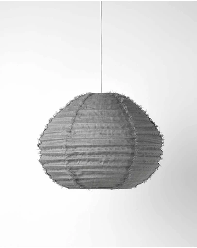 Aura Home - Cloud Fringed Linen Ball Pendant Shade