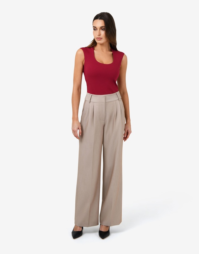 Forcast - Soho Rounded Square Neck Top
