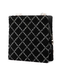 Pre-Loved by Azura Reborn - Pre-Loved Tweed and Resin Zipped Chain Shopping Bag