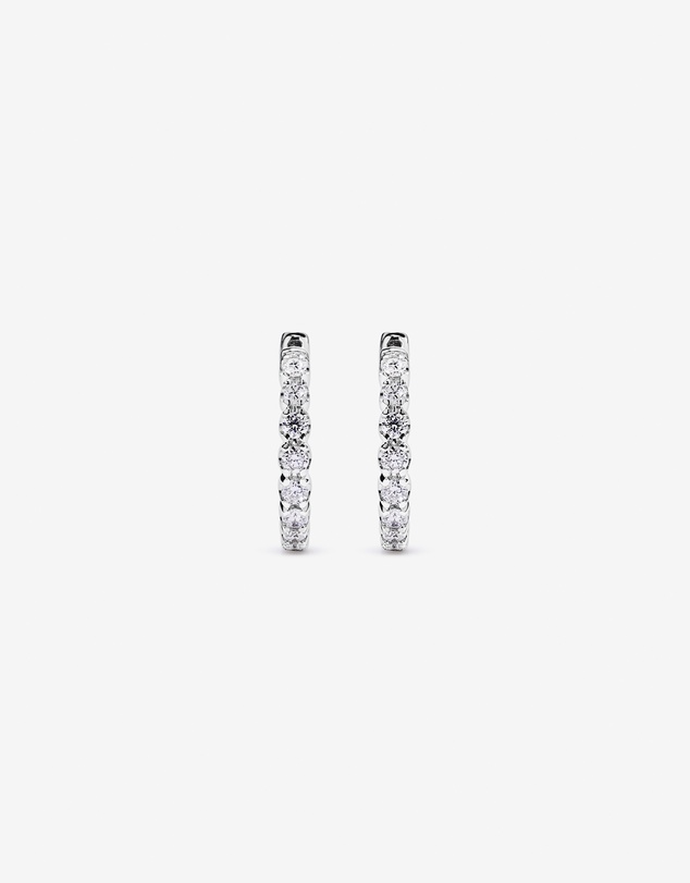 Michael Hill - 0.50 Carat TW Laboratory-Grown Diamond Hoop Earrings in Sterling Silver