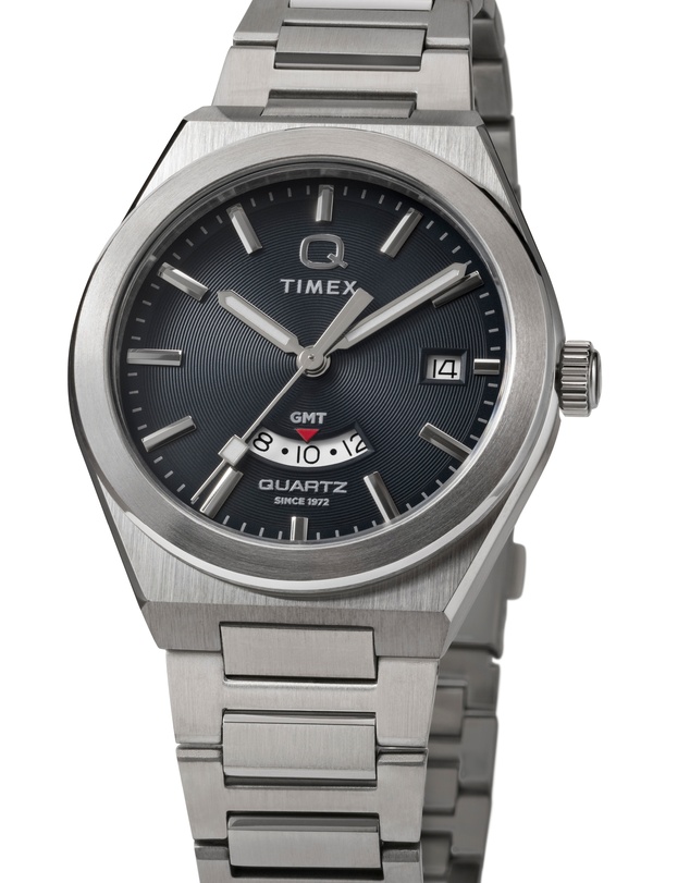 TIMEX - Q Timex® Continental GMT 39mm Stainless Steel Bracelet Watch