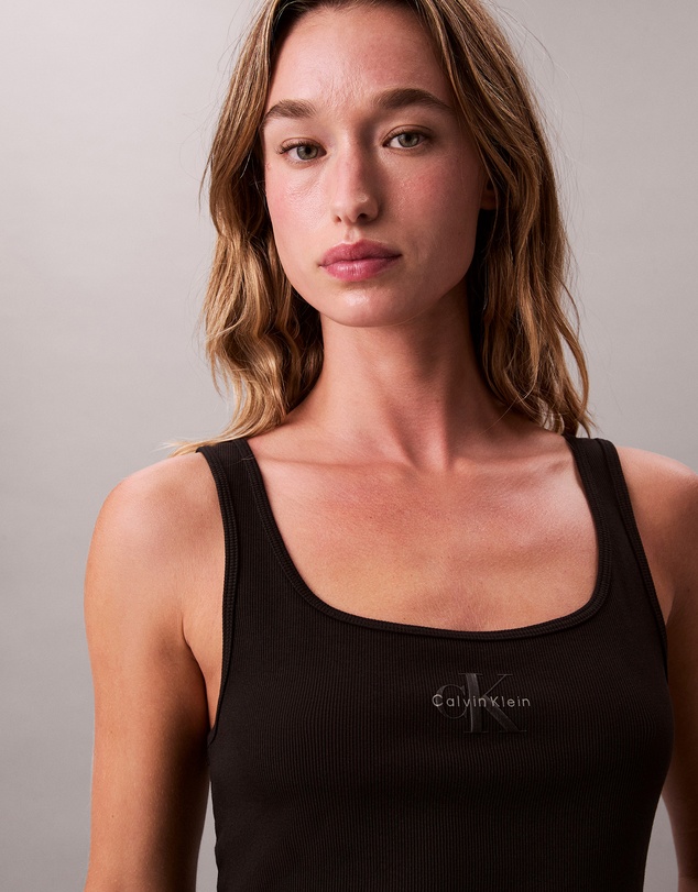 Calvin Klein Jeans - Monologo Rib Scoop Neck Tank Top