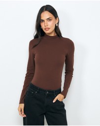 AERE - Mock Neck T-Shirt