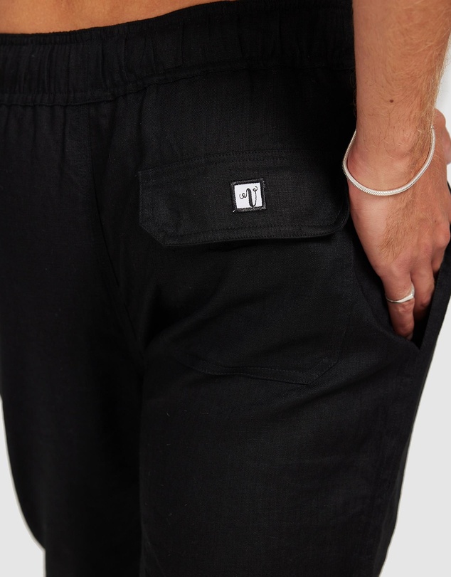 Vacay Swimwear - Linen Pants Black
