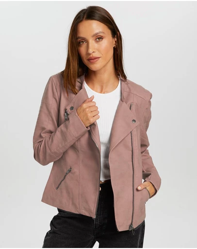 ONLY - Ava Faux Leather Biker Jacket