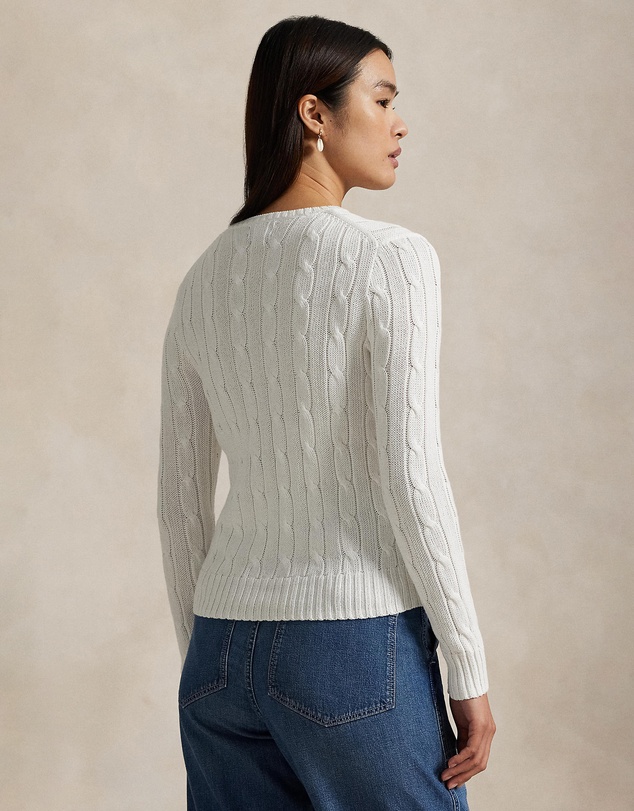 Polo Ralph Lauren - Julianna Cable Knit Cotton Crewneck Sweater