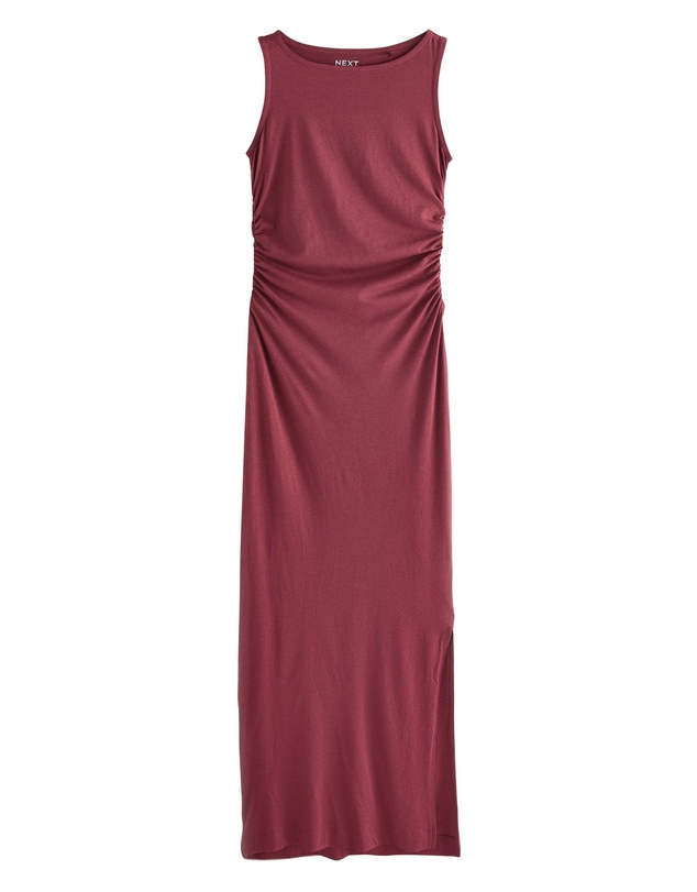 NEXT - Side Seam Ruched Detail Midi Length Sleeveless Dress