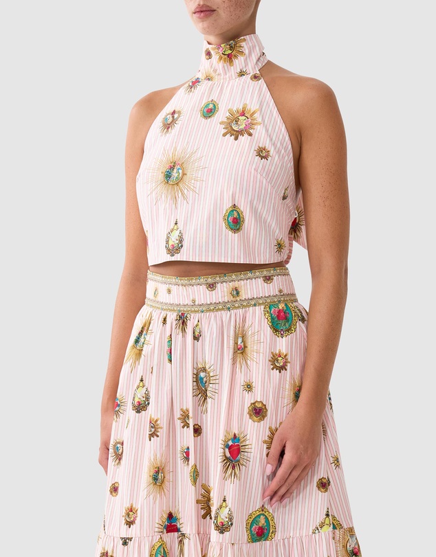 Camilla - Reversible Halter Tie Back Top