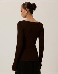 Tussah - Sienna Wrap Long Sleeve Knit Top