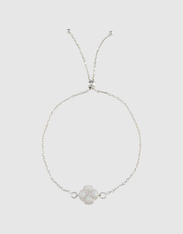 Von Treskow - Czelline Opal Clover Adjustable Belcher Bracelet