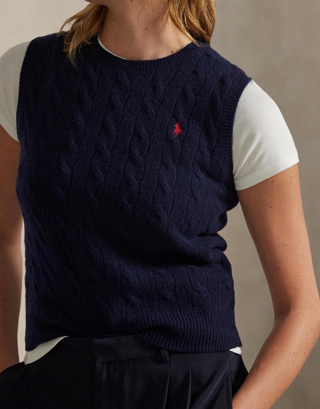 Polo Ralph Lauren - Cable-Knit Wool-Cashmere Sweater Vest