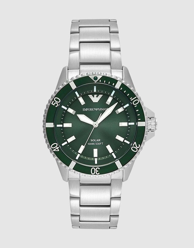 Emporio Armani - Silver Tone Analogue Watch