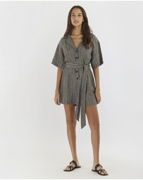 Amelius - Set Sail Linen Stripe Playsuit