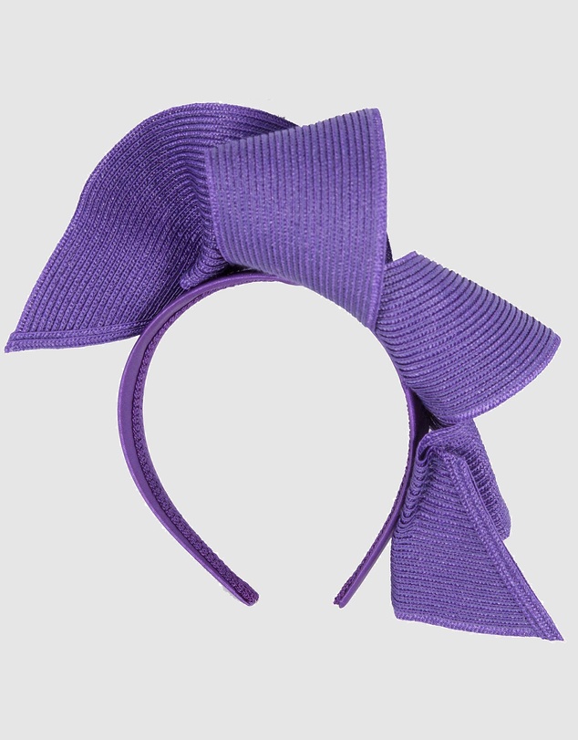 Max Alexander - Large Wavy Purple Racing Fascinator