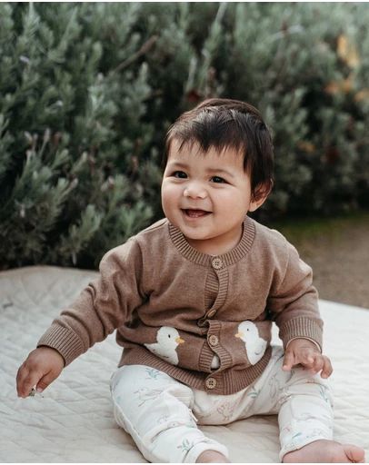 Purebaby - Goose Chenille Cardigan-Kids-Babies