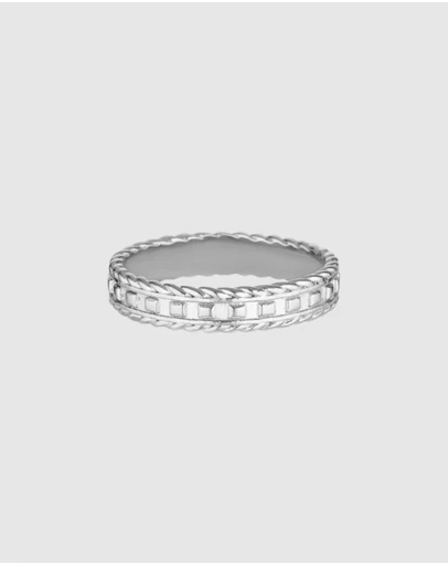 HOUSE OF SLANI - Silver Elara Stacking Ring