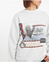 Vintage by The Real Deal - Pre Loved - 90s Alaska Bald Eagle Wildlife Sweatshirt