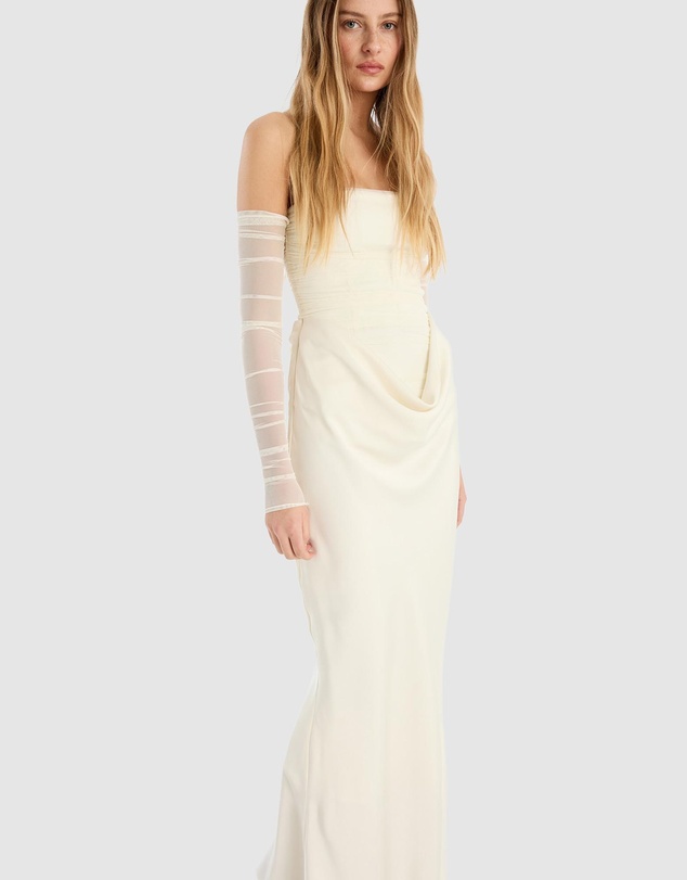 ROTATE - Ruched Maxi Dress