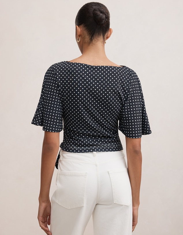 Forever New - Paige Flutter Sleeves Tie Back