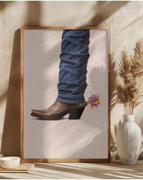 Olive et Oriel - Not Serious Cowboy by Artem Pozdniakov Art Print