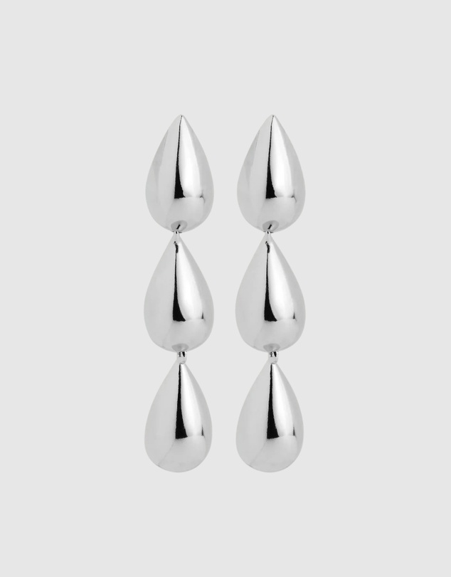 Najo - Liora Triple Drop Silver Stud Earring