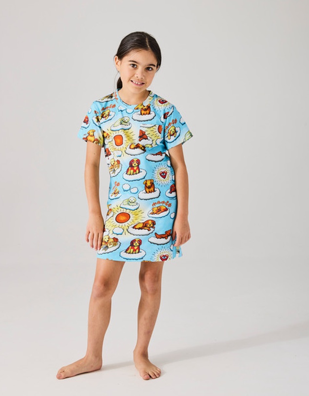 Kip&Co - KipCo x Mambo Puppies Babies Organic Cotton Short Sleeve Nightie - Babies-Kids