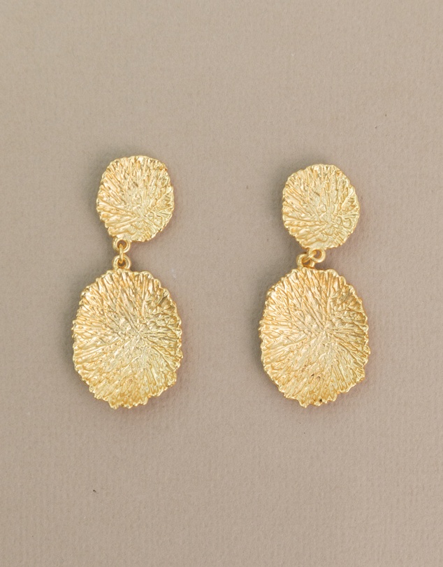 Meshca - Coral Textured Earrings