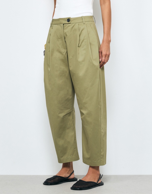 AERE - Sian Organic Cotton Barrel Leg Pants