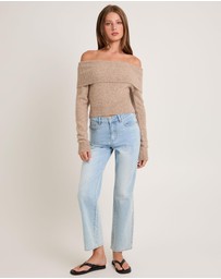 Alice In The Eve - Milly Off Shoulder Knit Sweater