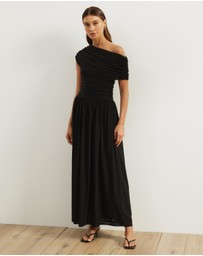 Atmos&Here - Winnie Off Shoulder Mesh Maxi Dress