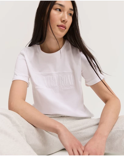 Country Road - Australian Cotton Heritage Embroidered T-shirt