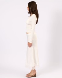 Style Addict - Valerie Satin Lace Skirt