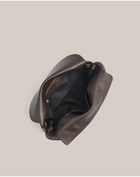 VESTIRSI - Sloane Large Dark Chocolate Leather Top Handle Crossbody