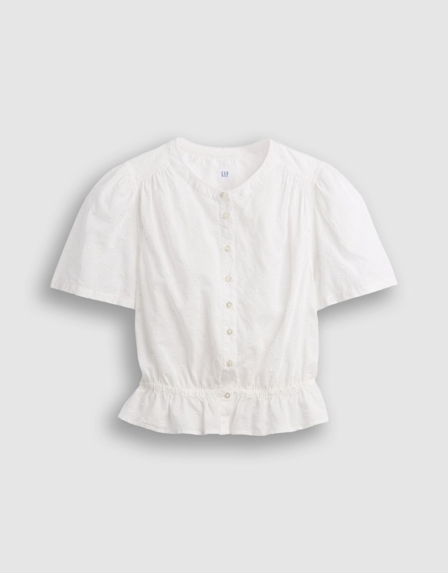 GAP - Short Sleeve Femme Button Front Fashion Shirt