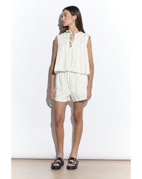 Glamorous - Pleated Tie Front Blouse