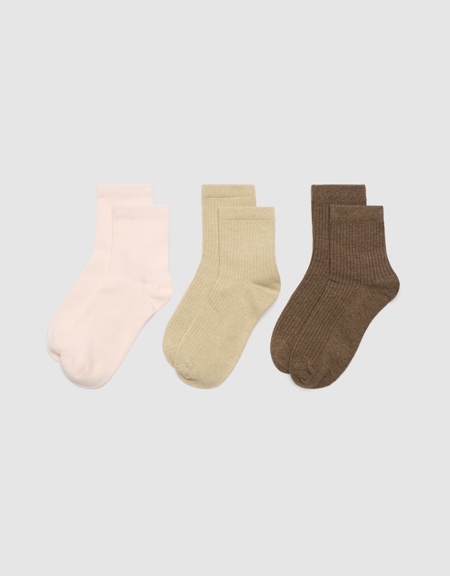 Seed Heritage - 3 Pack Quarter Crew Socks