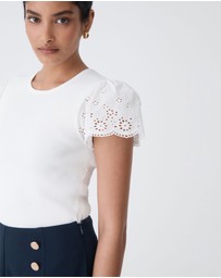 Forcast - Sasha Embroidery Knit Top