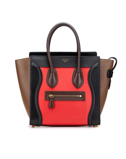 Pre-Loved by Azura Reborn - Pre-Loved Micro Tricolor Leather Luggage Tote