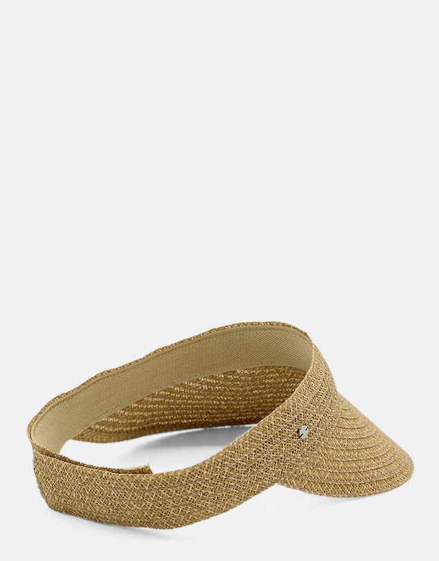 Morgan & Taylor - Blake Braided Straw Visor in Natural Beige