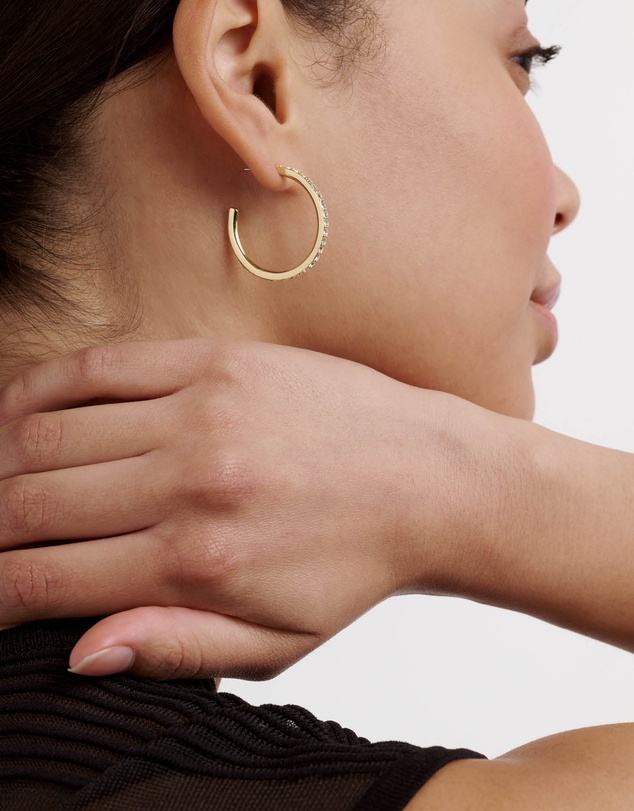 Ted Baker - CLANCI: Medium Crystal Hoop Earrings