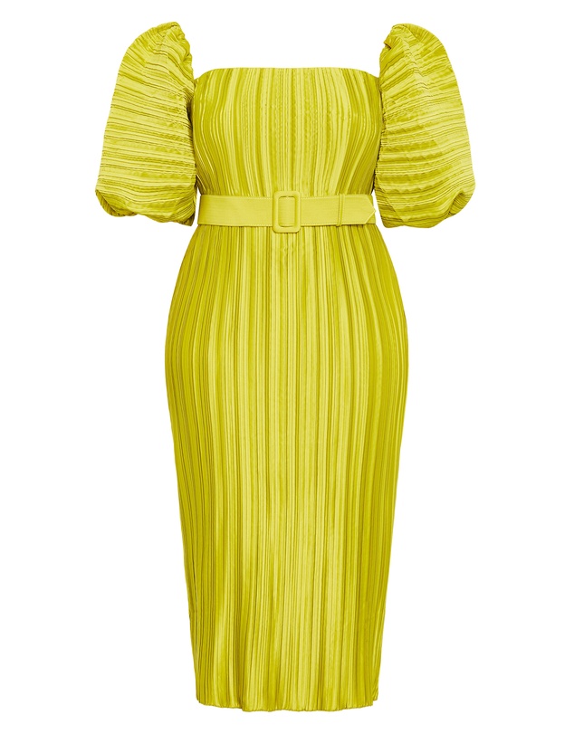 City Chic - Krista Pleat Midi Dress