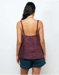 AERE - Pia Linen Top