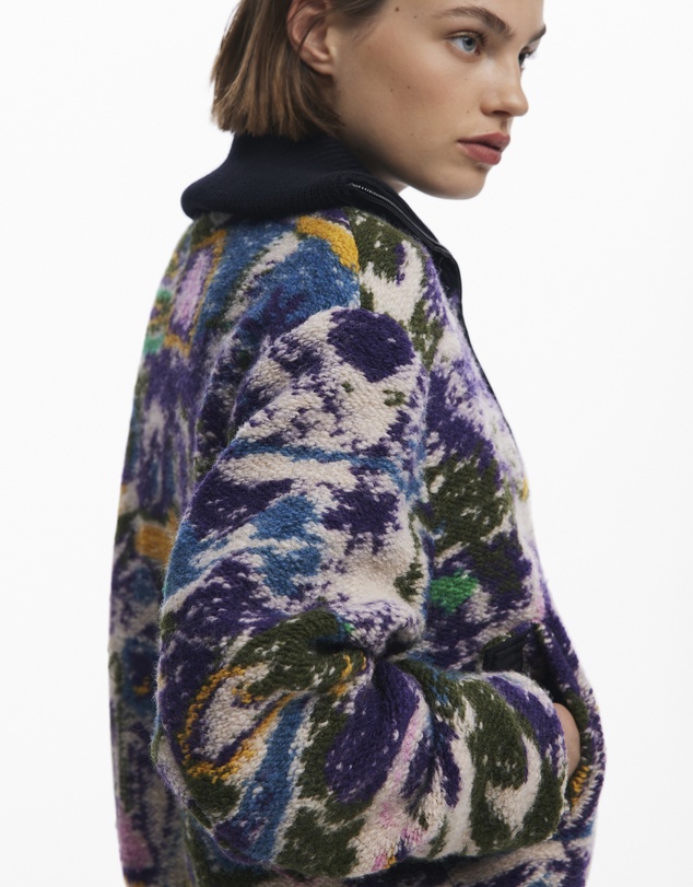 Desigual - Heathered bomber jacket