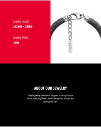 Diesel - D Logo Silver Tone Bracelet