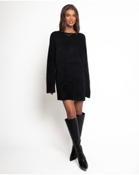 Petal & Pup - Mitchell Knit Mini Dress - Black