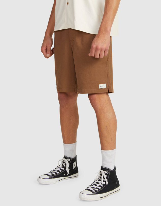VonZipper - Mens Twill Dogs Elastic Waist Shorts