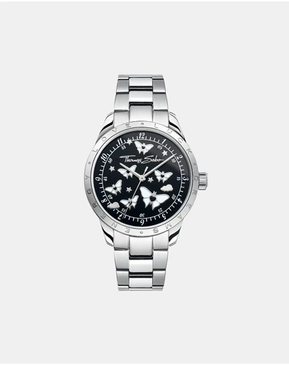 THOMAS SABO - THOMAS SABO Luminescent Butterfly 34mm Watch Black Dial
